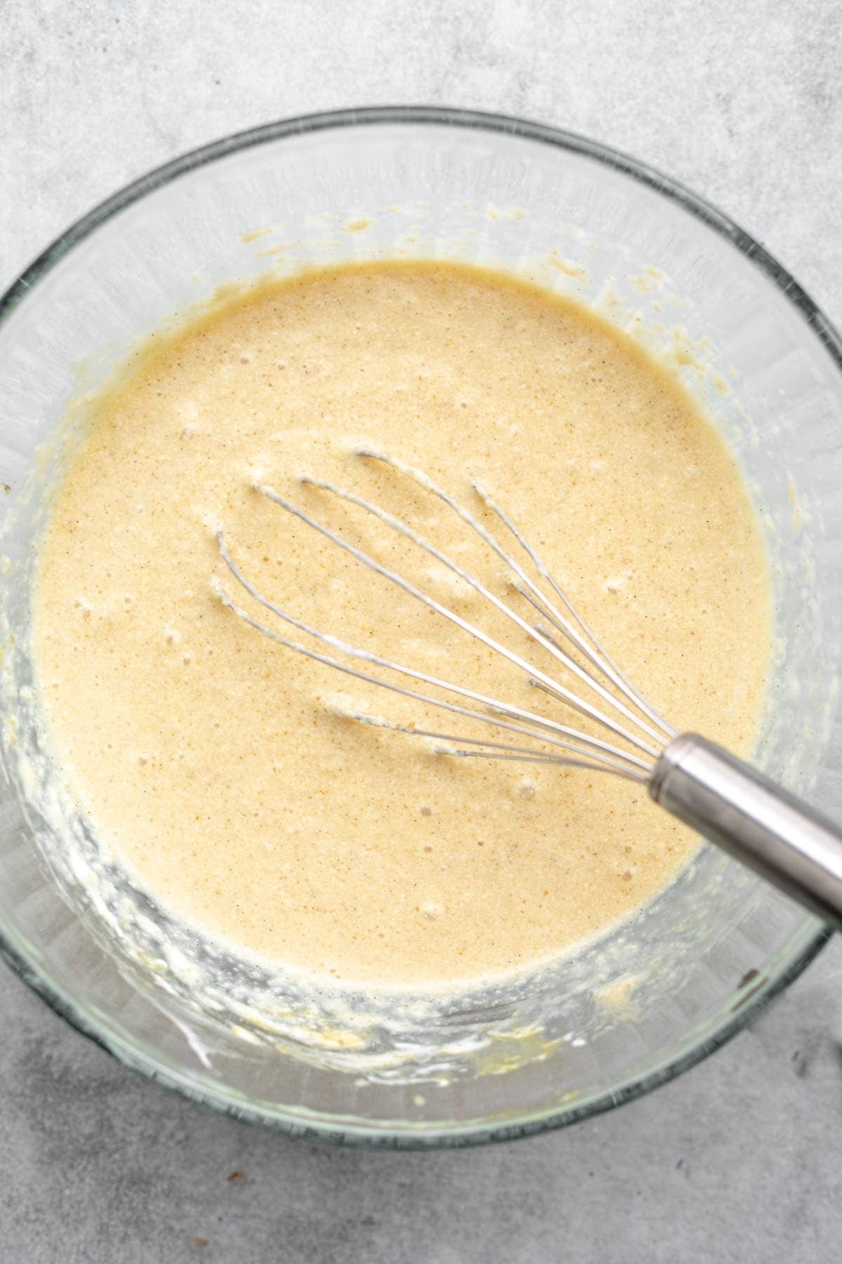 wet ingredients in a bowl 