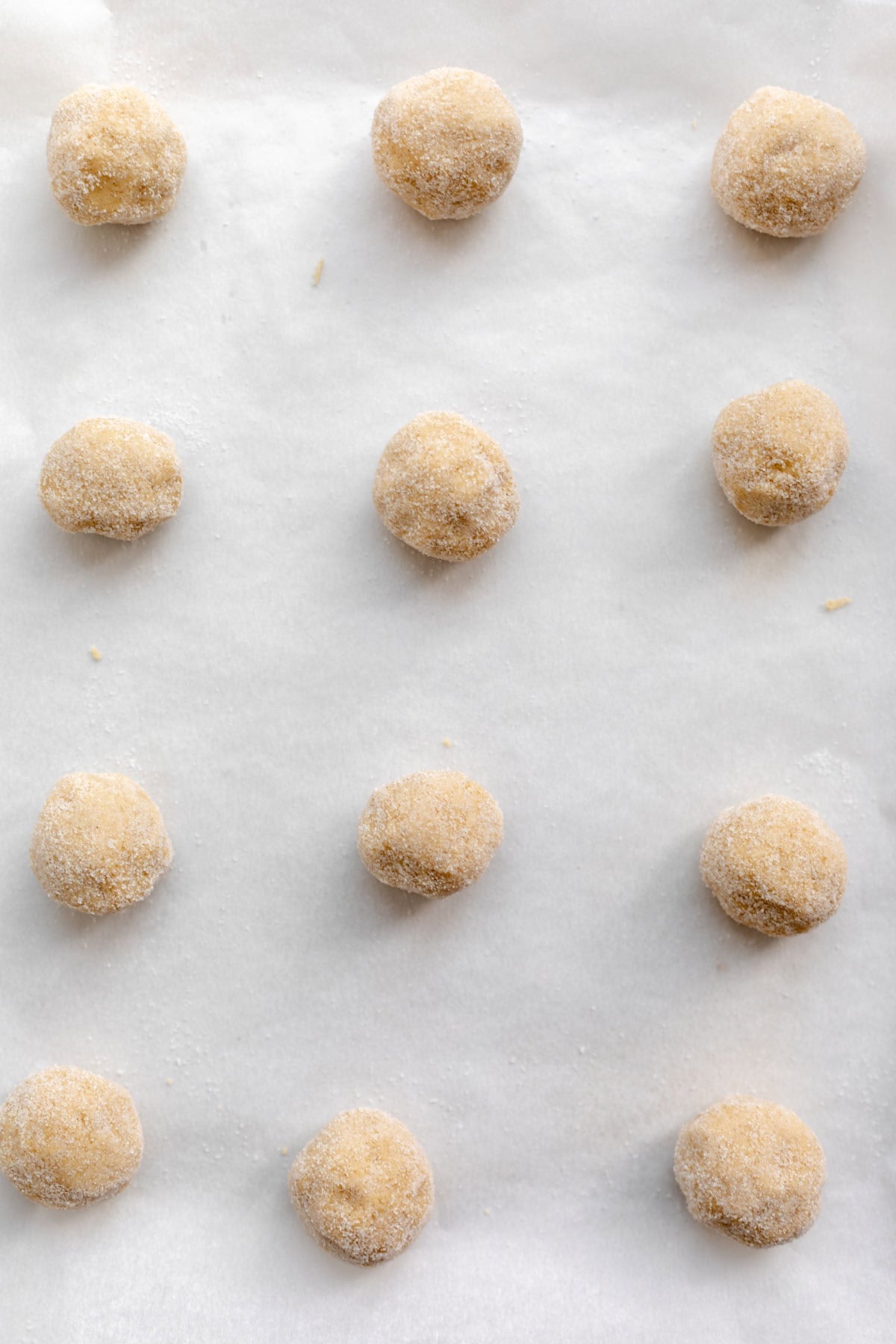 dough rolled into balls