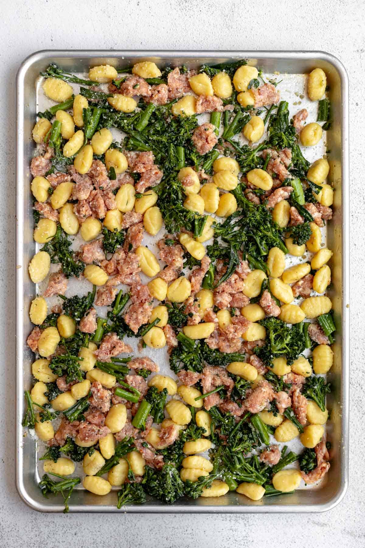 all ingredients on a baking sheet