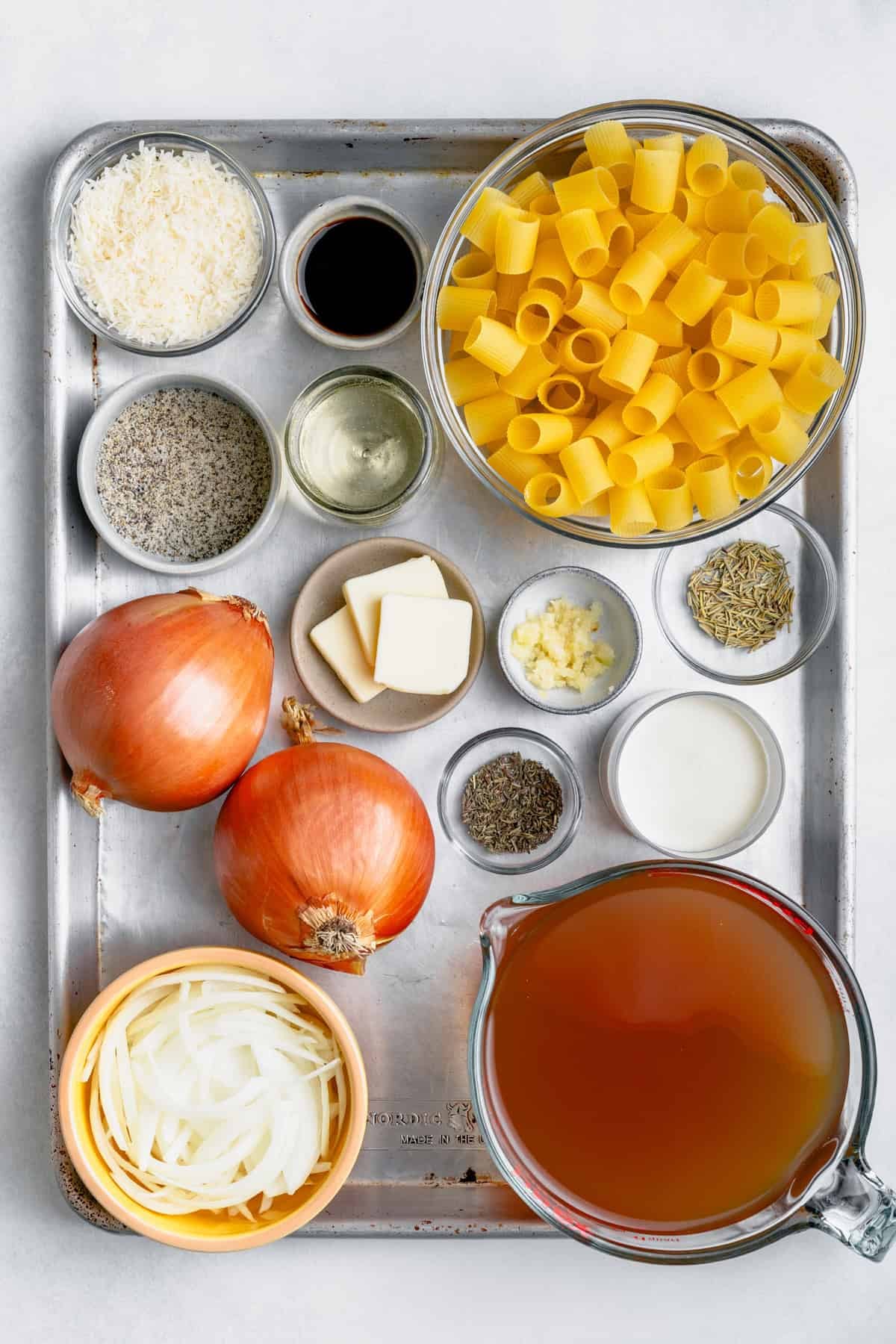 ingredients in bowls