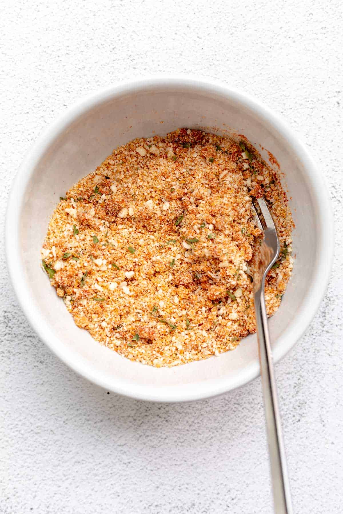 parmesan breadcrumbs in a bowl