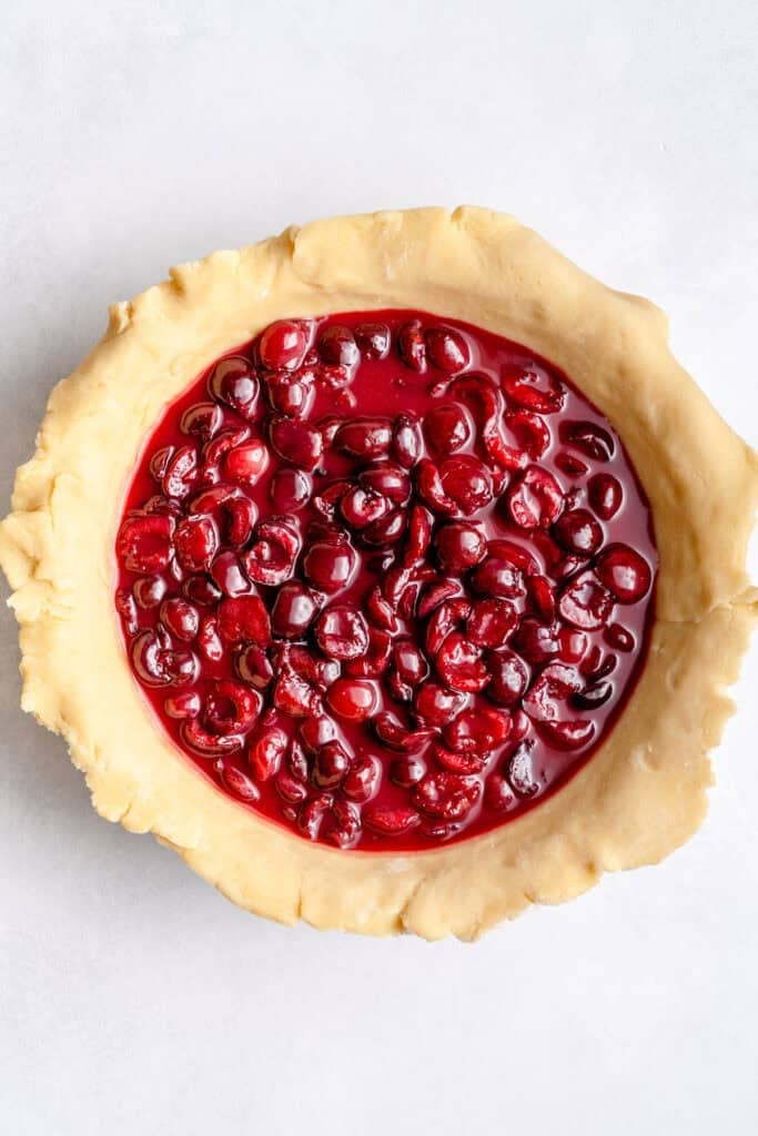 filling in the crust 