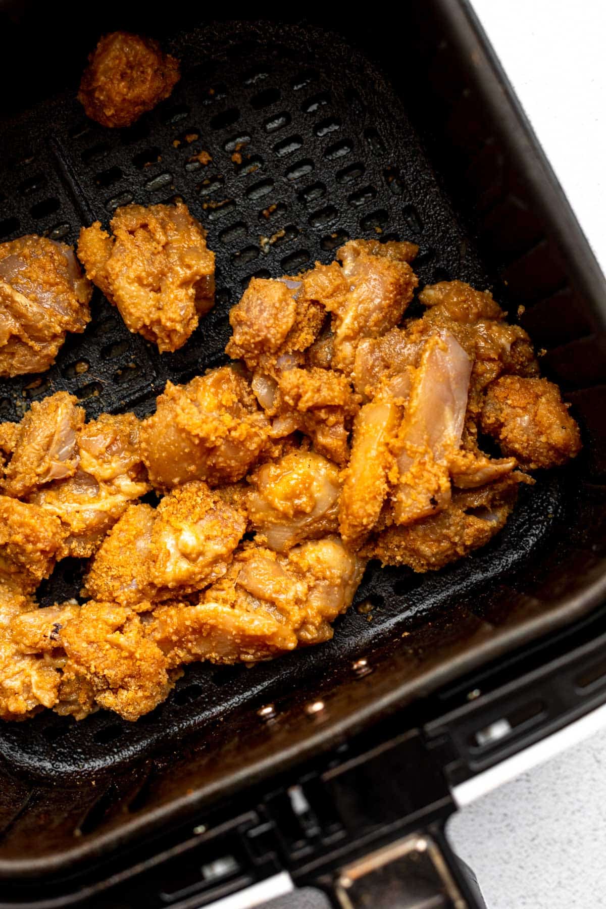 meat in the air fryer before cooking