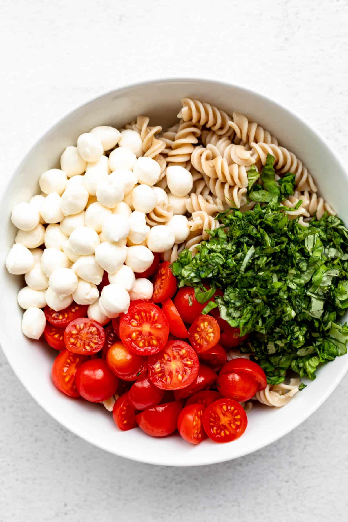 ingredients in a bowl before mixing