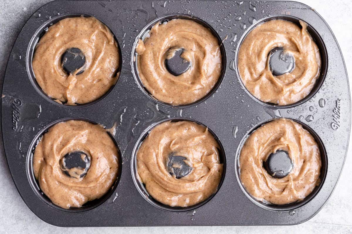 batter in the pan before baking