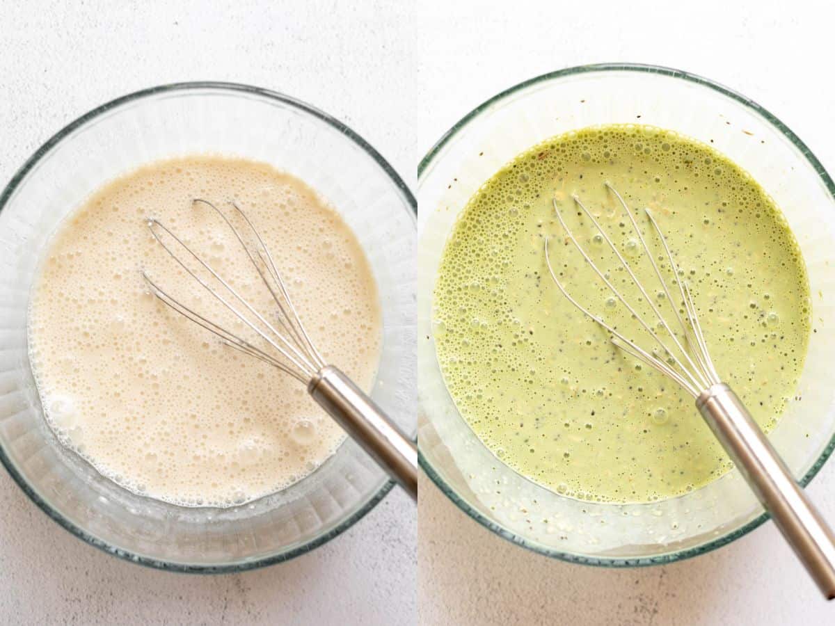 two images showing how to make the recipe
