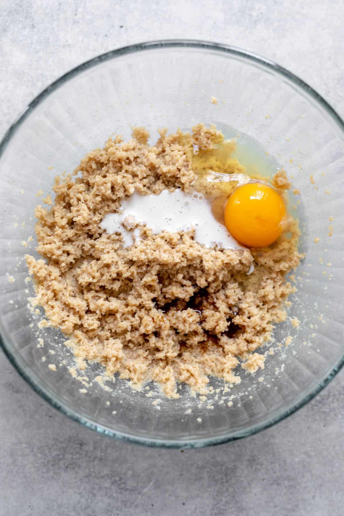wet ingredients in a bowl