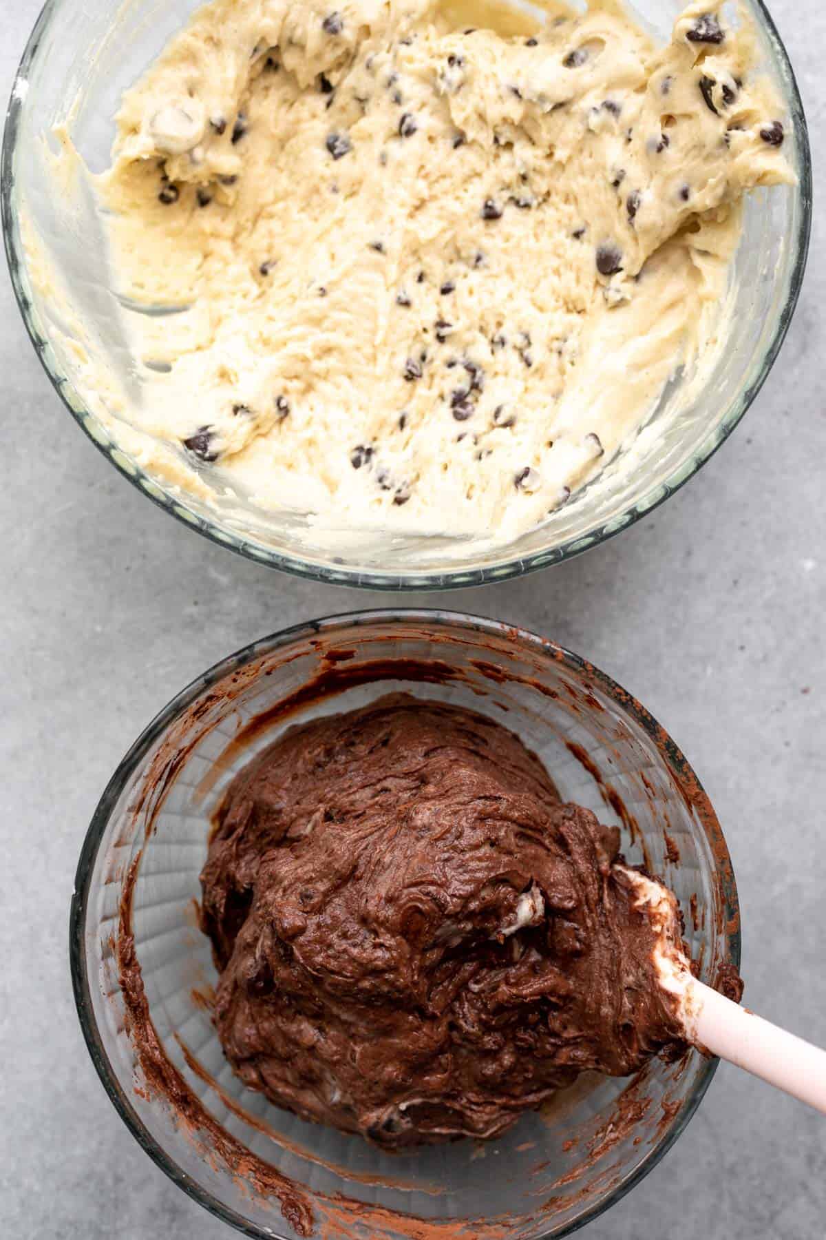 two bowls of batter