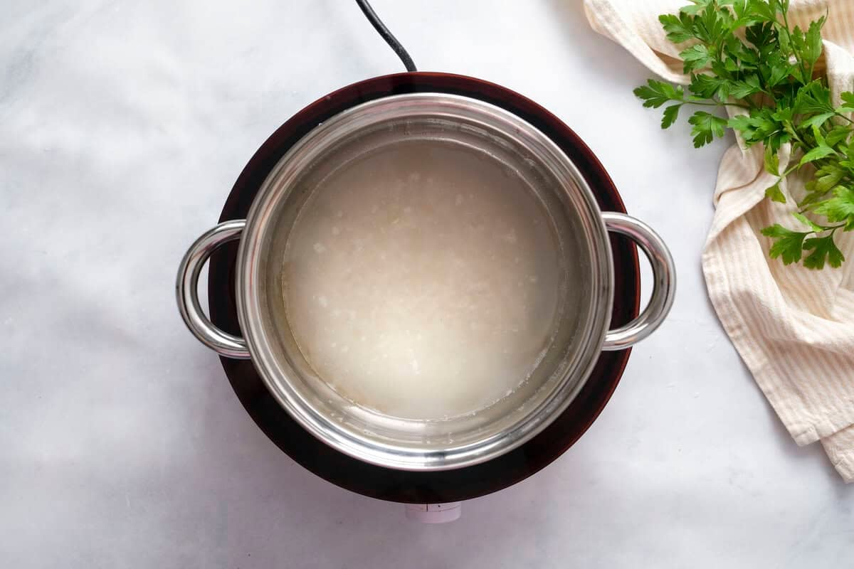 bringing to a boil on the stove