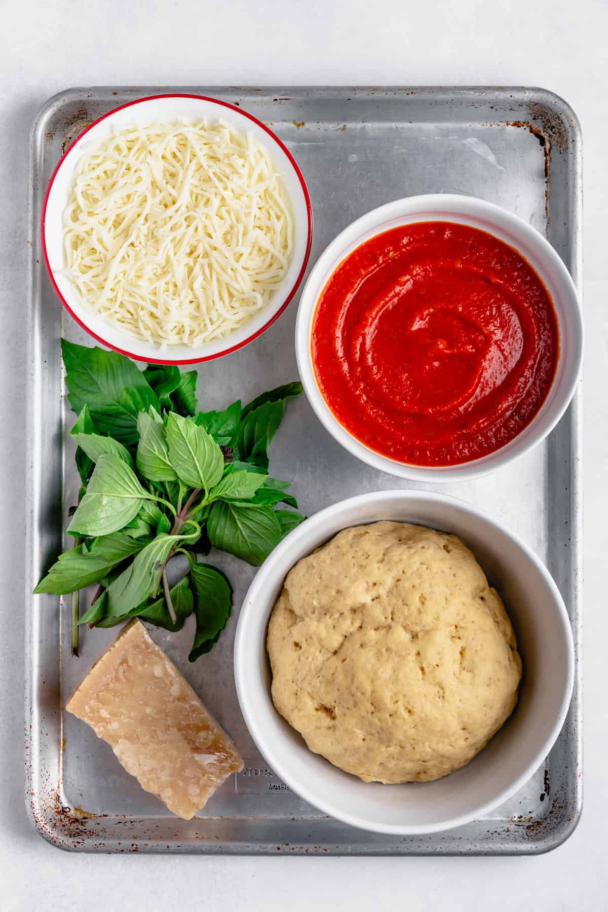 ingredients in bowls