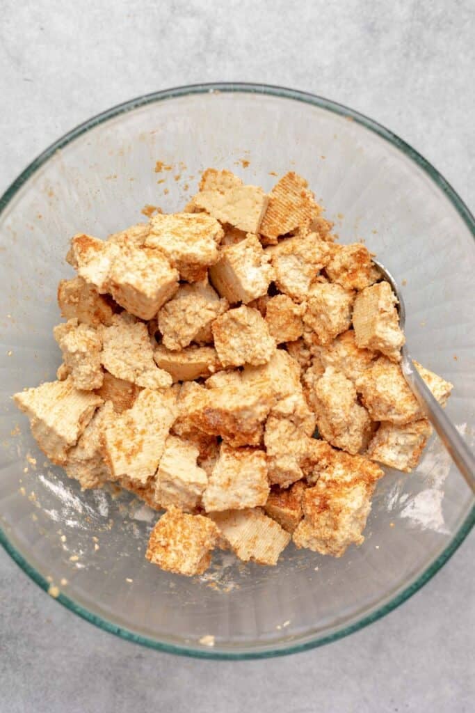coating the recipe in the spices