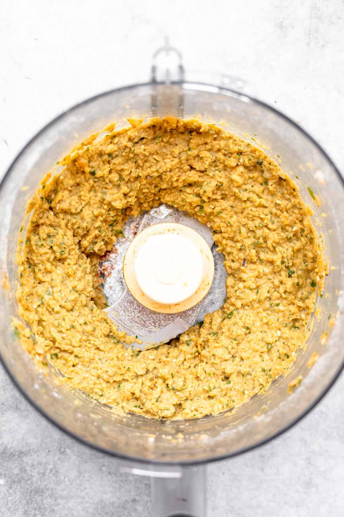all ingredients processed in the food processor 
