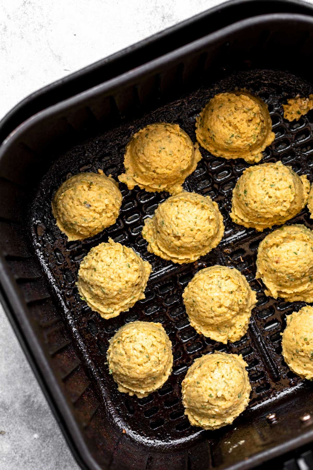 mixture formed into balls