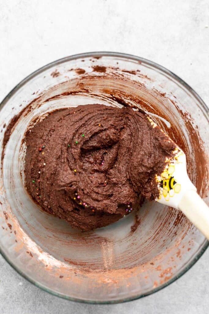 batter in a mixing bowl