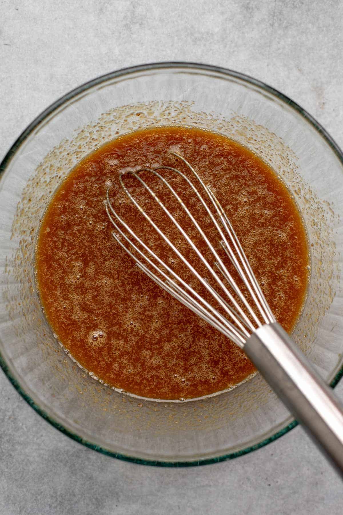 wet ingredients whisked together