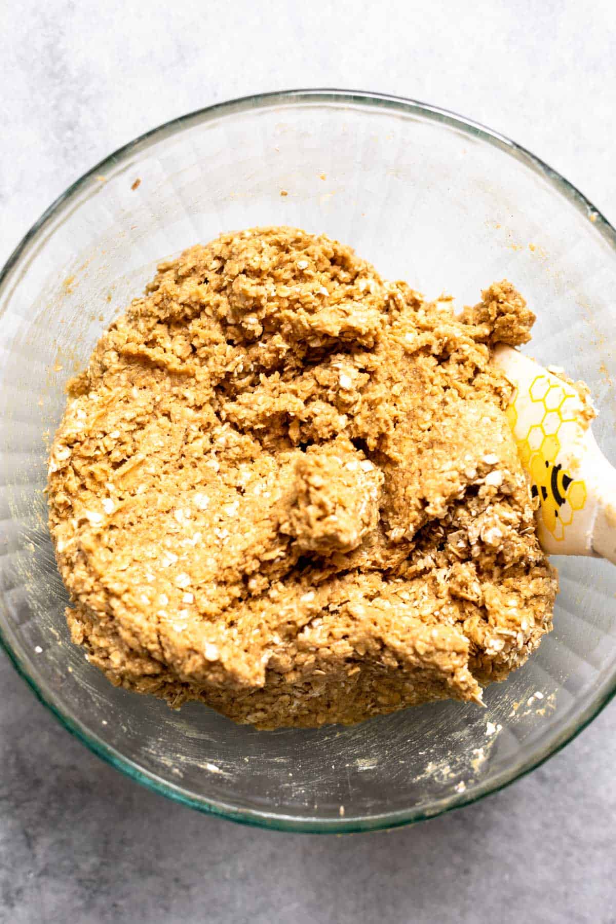 dough in a mixing bowl