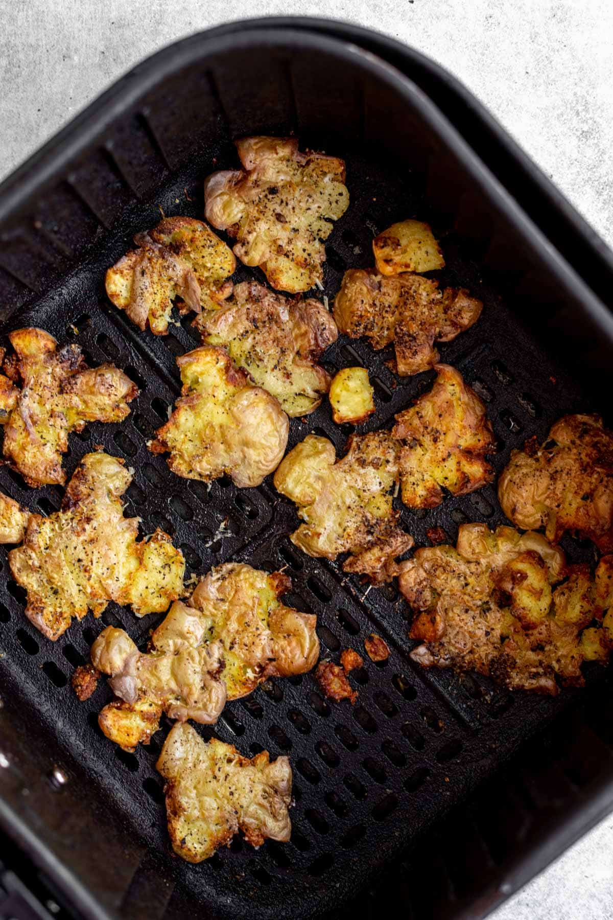 potatoes in the air fryer after cooking