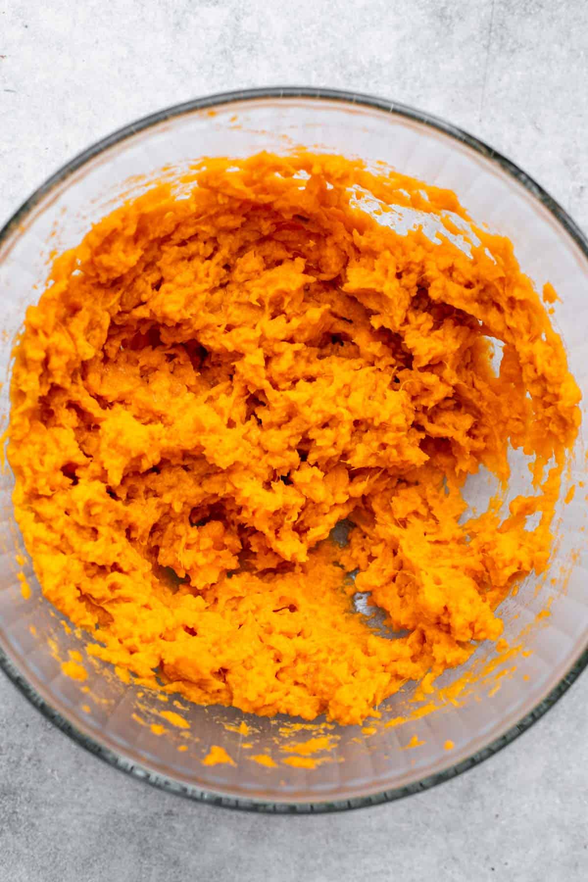 sweet potato puree in a bowl
