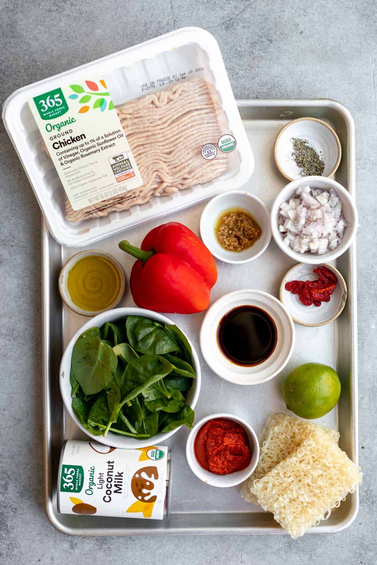 ingredients for the recipe in bowls