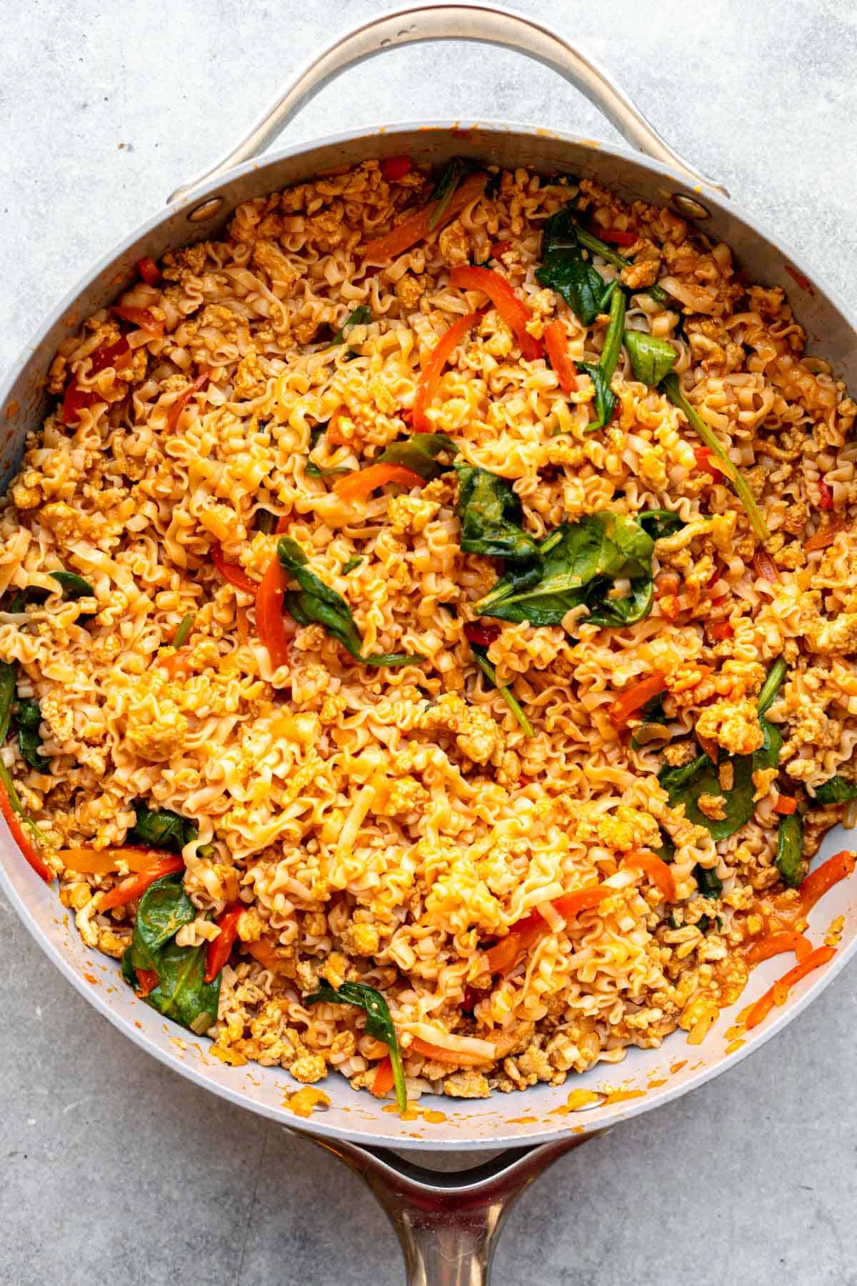 combined ingredients in a pan
